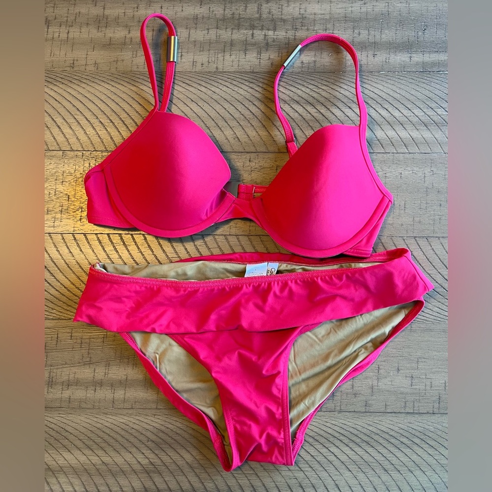 Calvin Klein Pink Bikini Set 34D/L